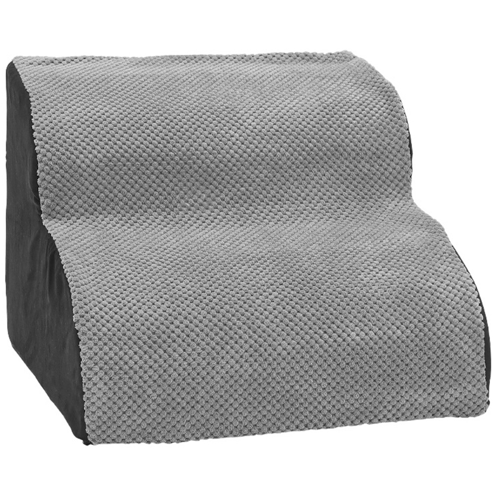 H&O Direct 2 Step Removable Grey Pet Steps Image 1