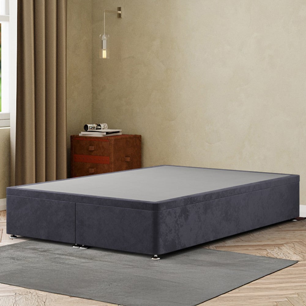 Portland Simple Small Double Steel Plush Ottoman Divan Base Image 1