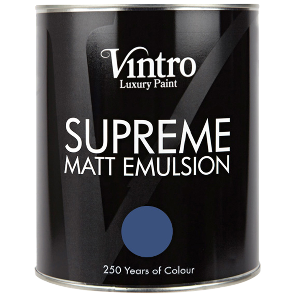 Vintro Paint Paris Blue Matt Emulsion Interior Paint 1L Image 2