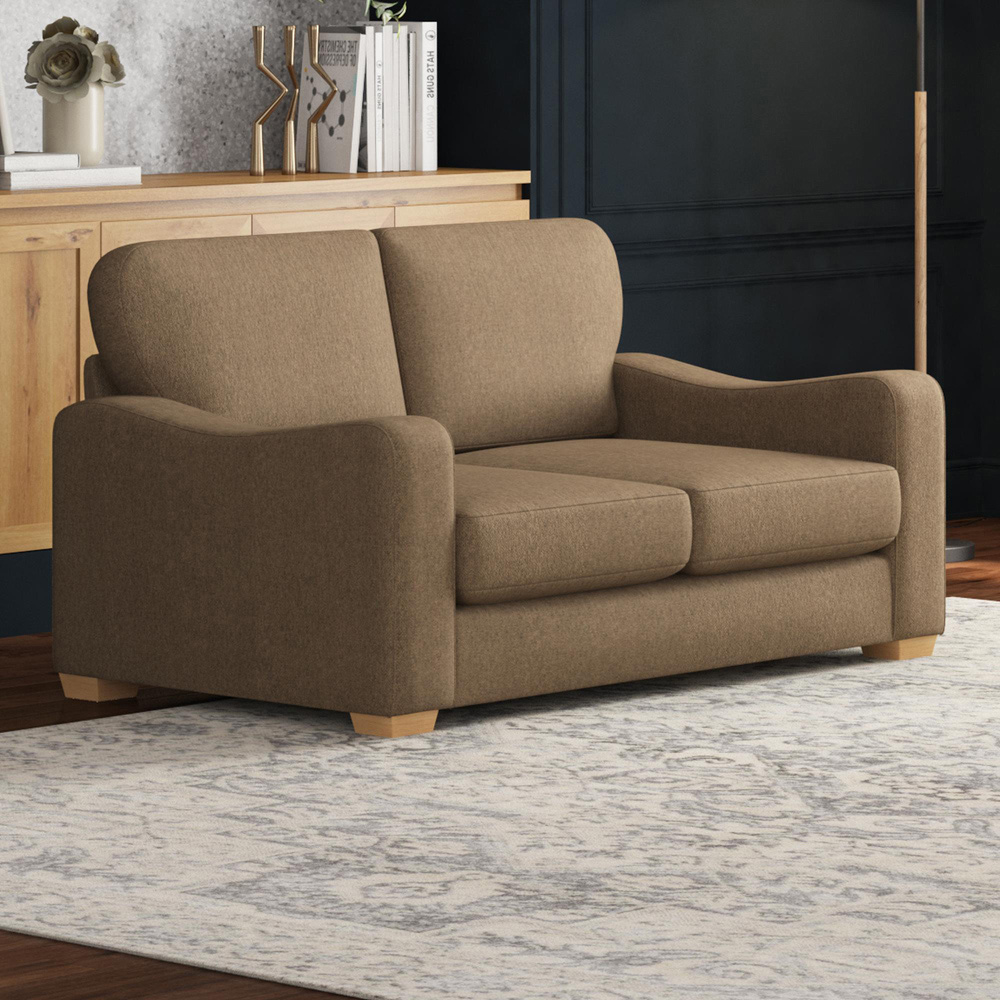 Theadford 2 Seater Nutmeg Venice Fixed Back Sofa Image 5