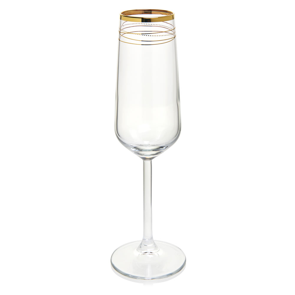 Wilko Radiance Gold Champagne Glass 20cl 4pk Image 2
