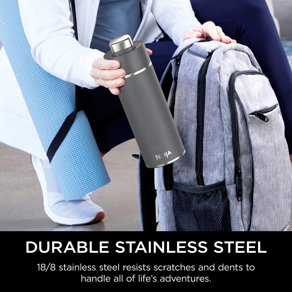 Ninja Thirsti DW2401EUUKGY Grey Carbonated Drink Travel Bottle 700ml Image 3