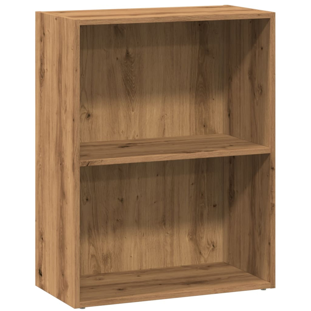 vidaXL 2 Shelf Artisian Oak Bookcase Image 2