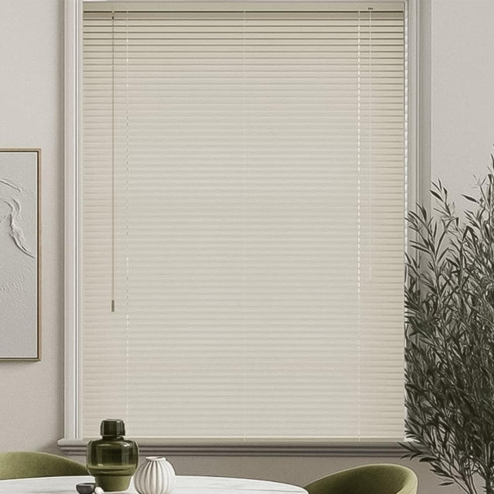 New Edge Blinds PVC Venetian Blind Cream 105cm Image 1