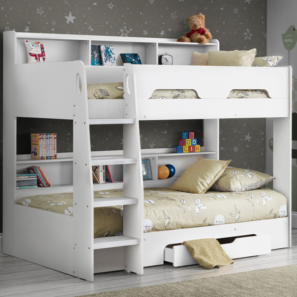 Julian Bowen Orion Pure White Single Drawer Bunk Bed Image 1