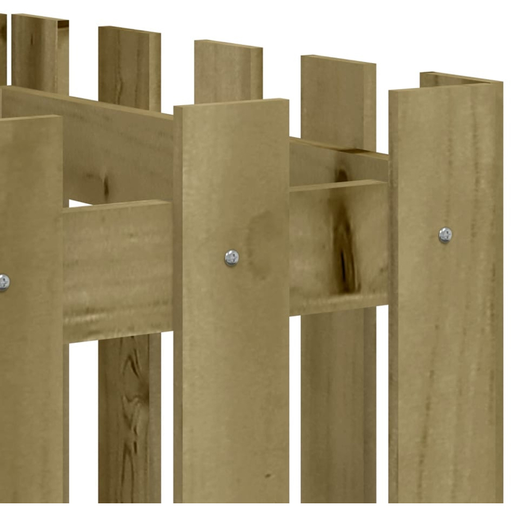 vidaXL Brown Impregnated Solid Pine Wood Raised Garden Bed 50 x 200 x 50cm Image 6