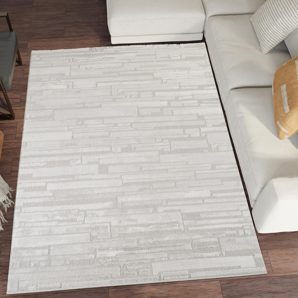 Desire Rugs Hamilton Silver Bold Geometric Rug 200 x 290cm Image 2