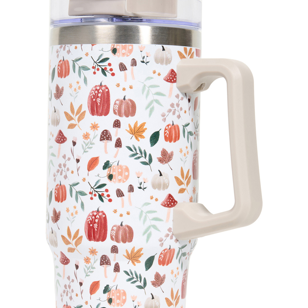 Autumn Stainless Steel Tumbler with Handle Image 3