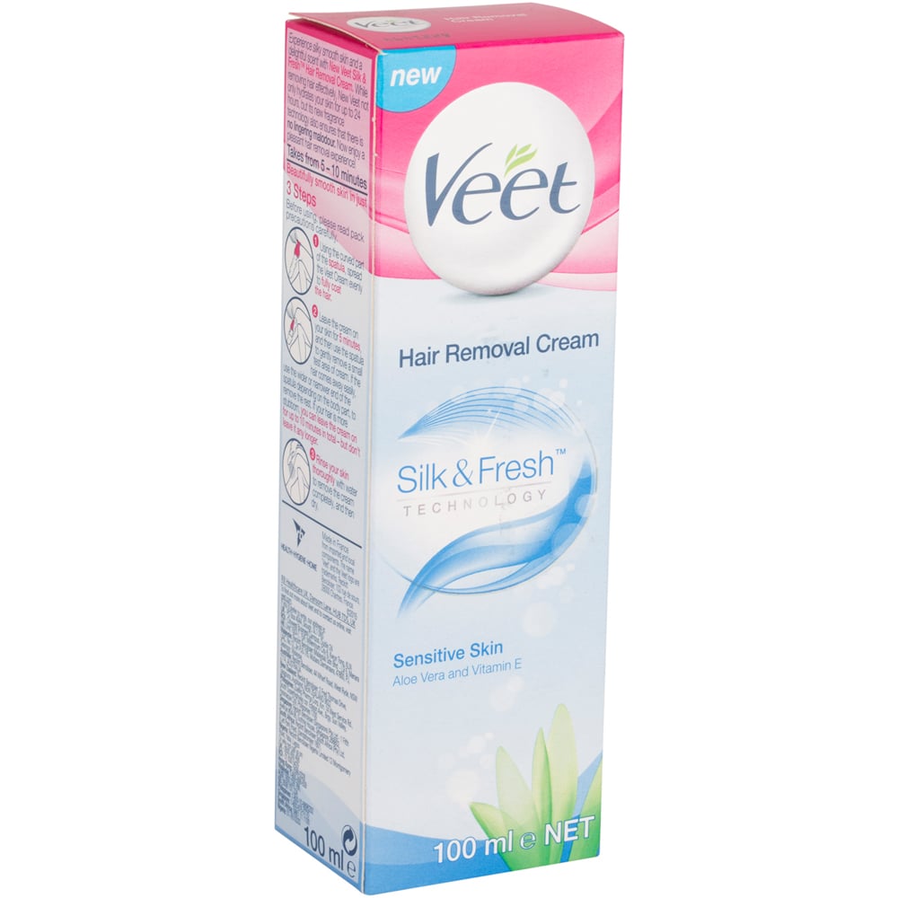 Veet Silk and Fresh Sensitive Skin Hair Removal Cream 100ml Image