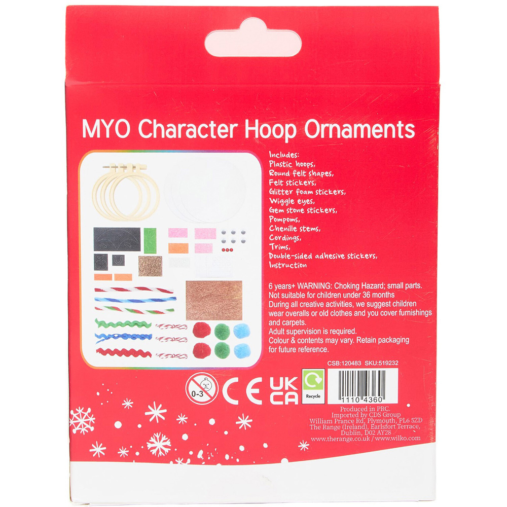 Make Your Own Character Hoop Ornaments Kit Image 3