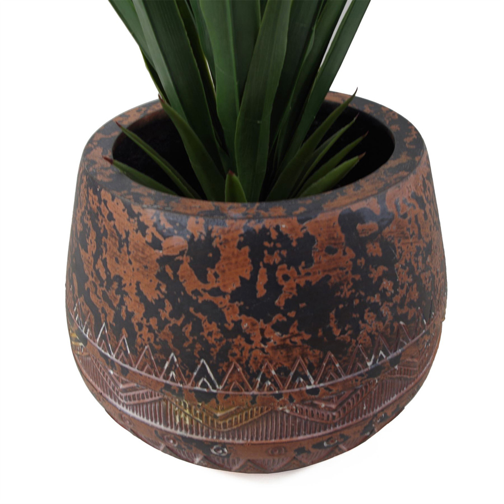 Leaf Brown and Black Composite Planter 24cm Image 3