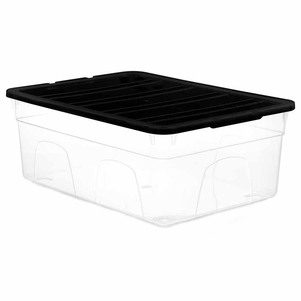Wilko Clear Large Plastic Shoe Box with Lid 14 x 26 x 36cm Image 1