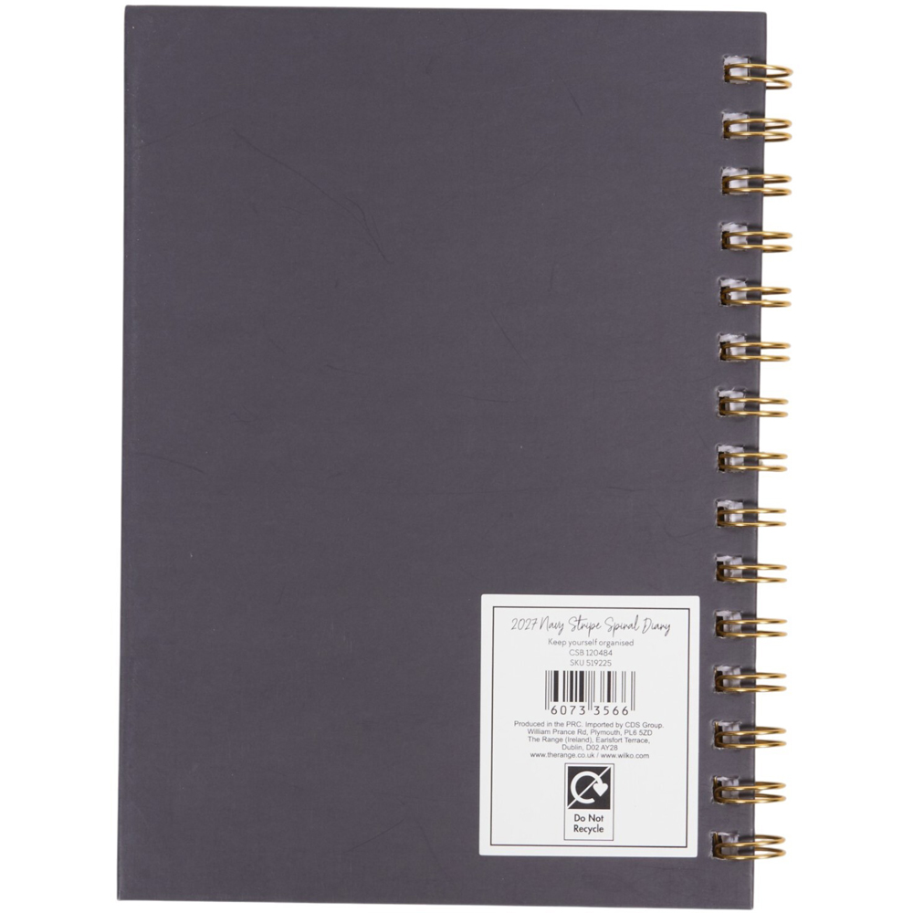 2027 Stripe Spiral Diary Image 6