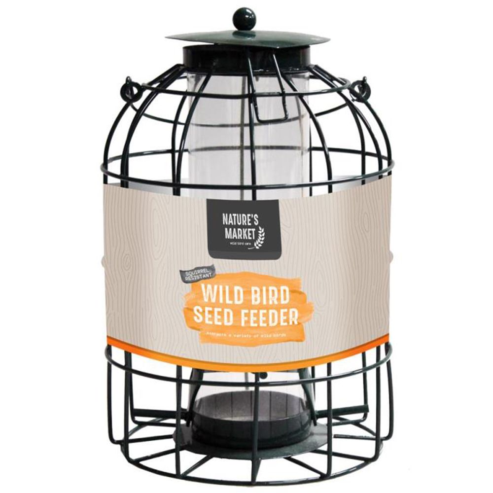 Natures Market Wild Bird Seed Feeder with Squirrel Guard 5 Pack Image 1