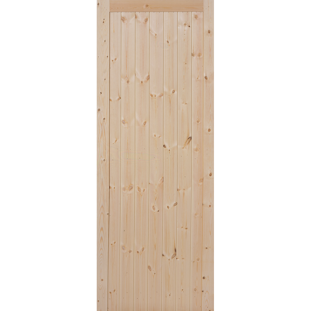 JB Kind Yellow Framed Ledged and Braced Boarded External Door 1981 x 762mm Image 1