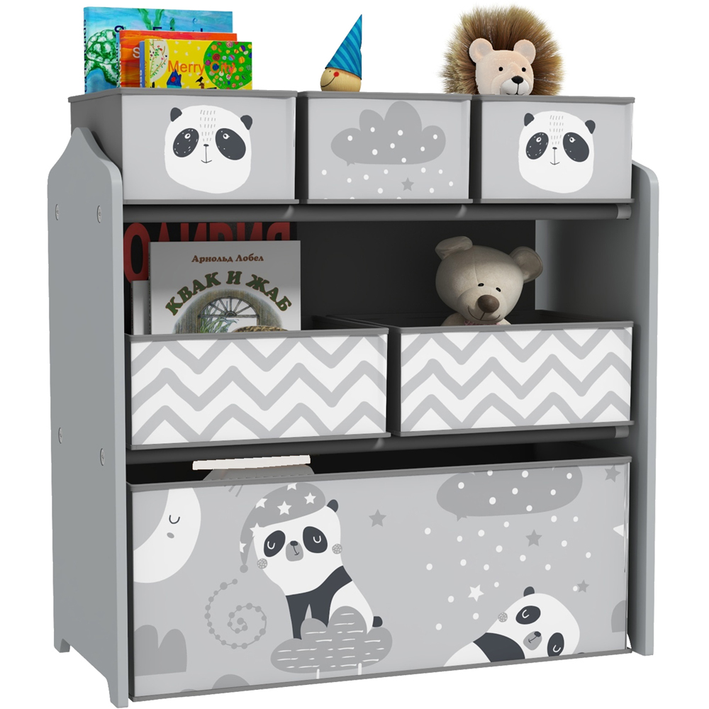 Tommy Toys 6 Box Grey Kids Toy Storage Organiser Image 2