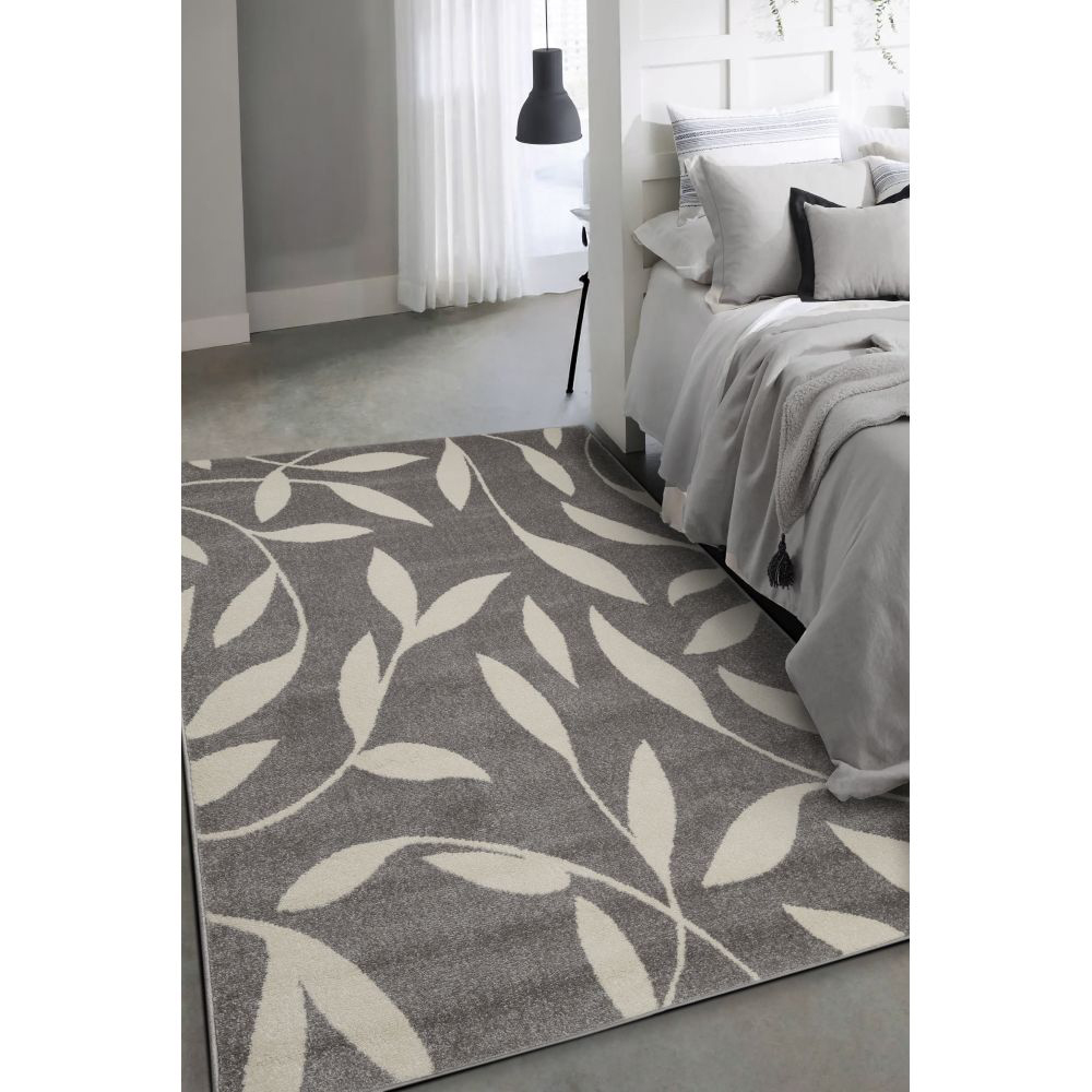 Homemaker Echo Leaf Grey Rug 160 x 230cm Image 5