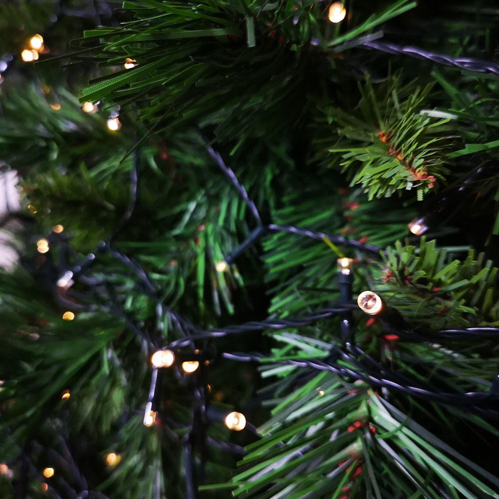 Premier TimeLights 600 Warm White LED Multi-Function Green Cable String Light 60m Image 3