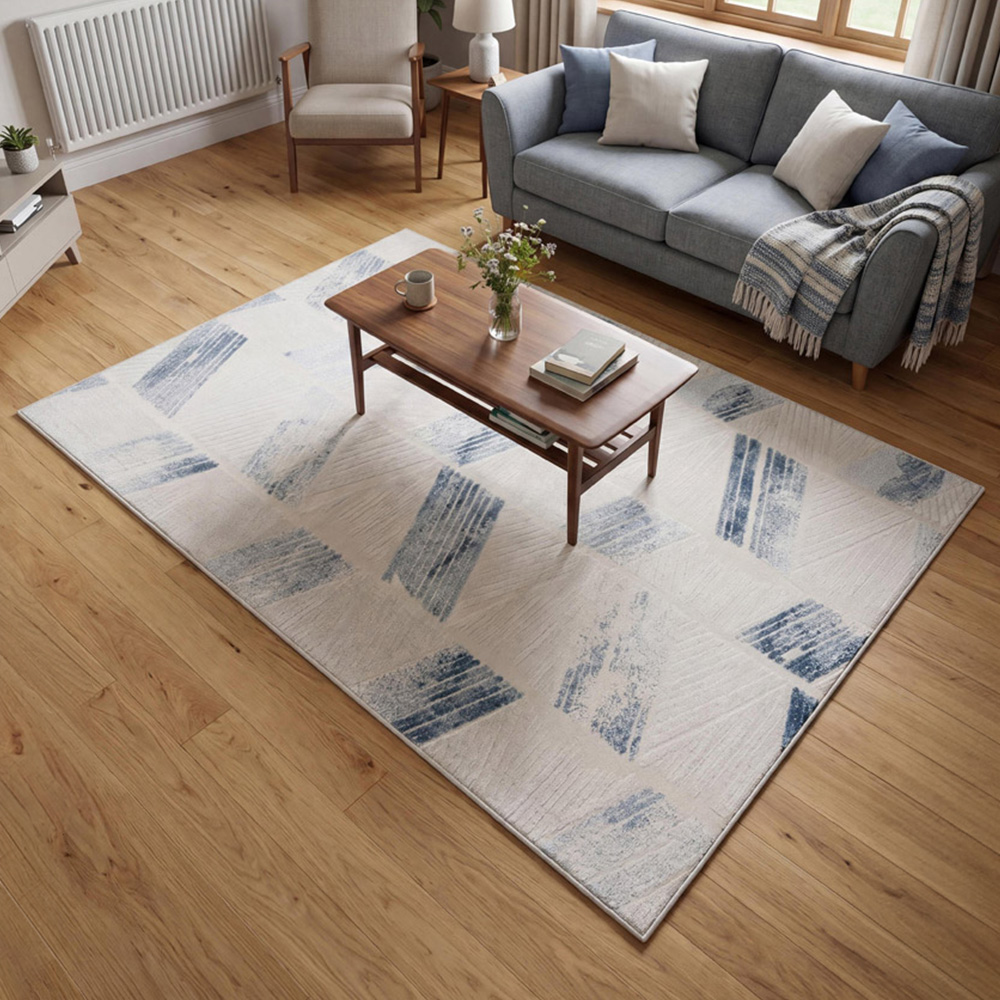 Arthouse Muse Zig Zag Navy Rug 120 x 170cm Image 1
