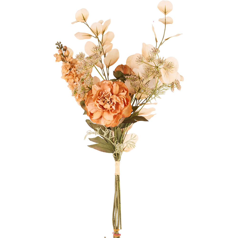 Delphinium and Peony Artificial Bouquet Amber Image 1