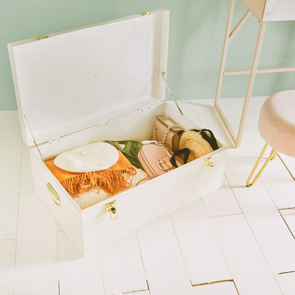 VonHaus Metal Storage Trunk Set of 3 Image 7