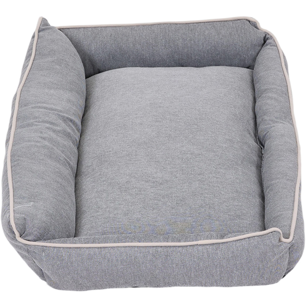 H&O Direct 50 x 38cm Grey Rectangular Warm Dog Bed with Anti-Slip Bottom Image 3