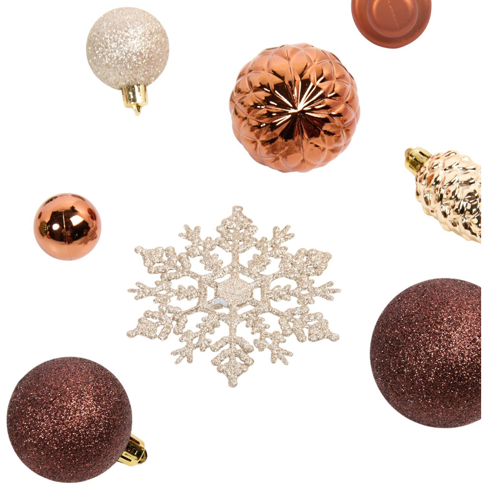 Pack of 100 Amber Charm Festive Baubles Image 4