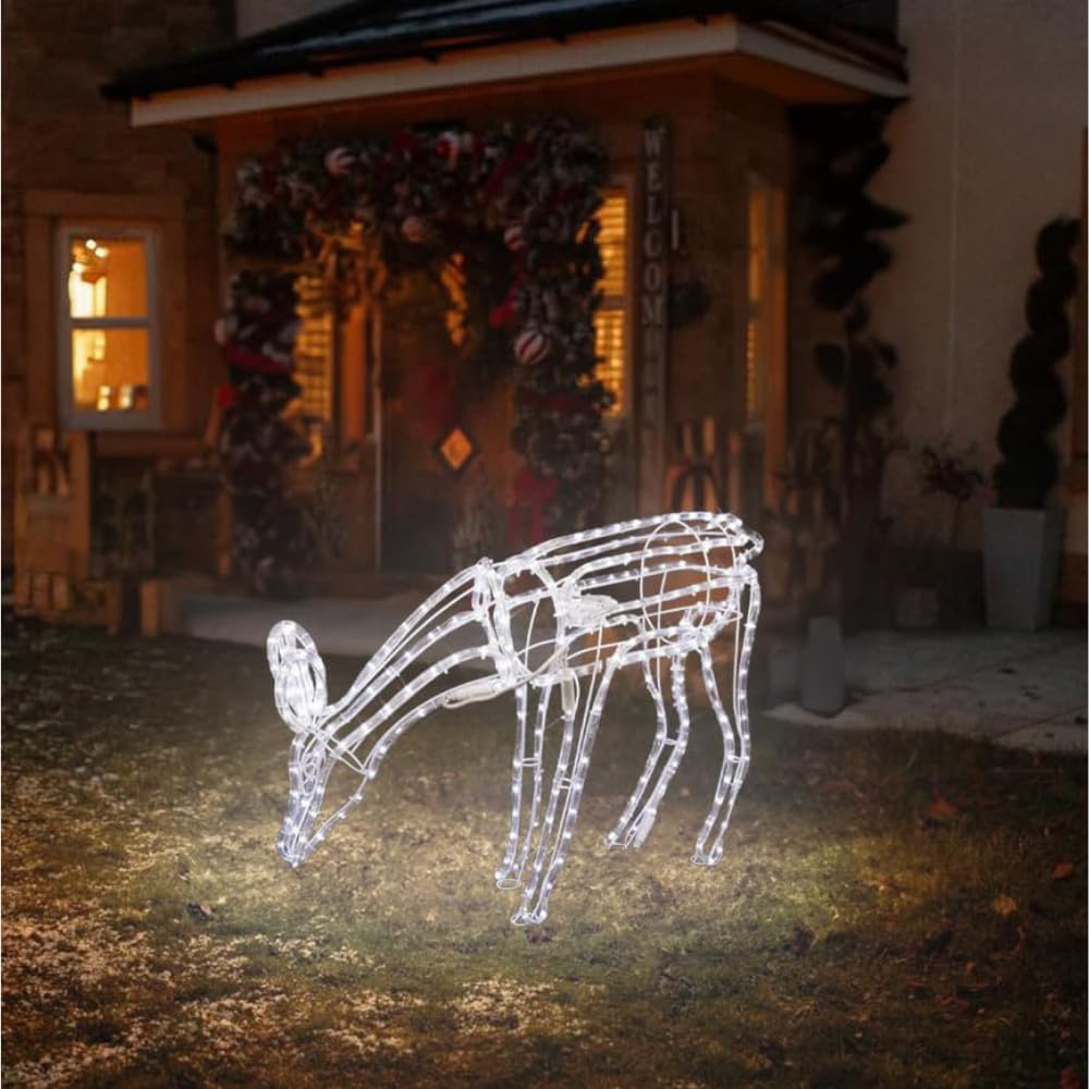 Marco Paul Cool White LED Motor Reindeer Rope Light 11m Image 3