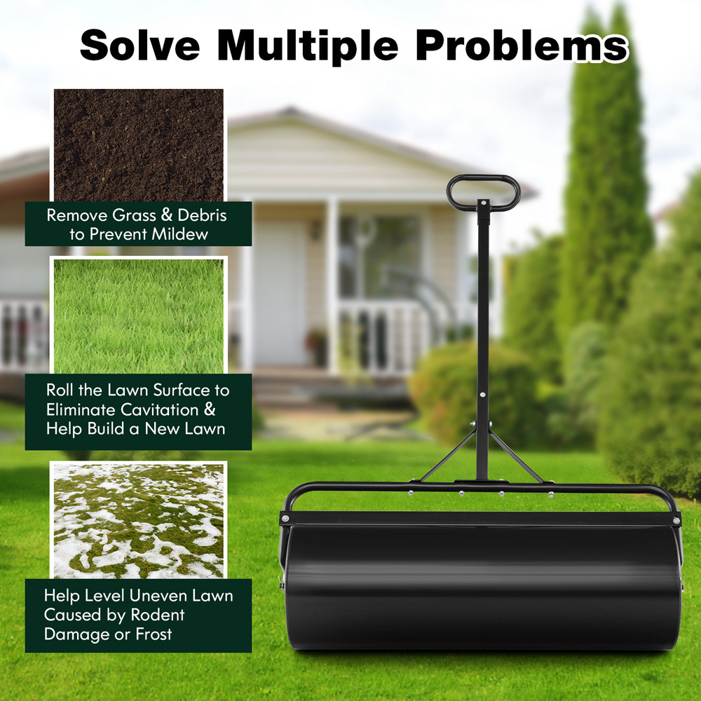 Costway Black Garden Lawn Roller 63L Image 7