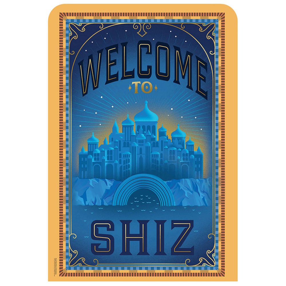 Star Cutouts Single Wicked Welcome To Shiz Backdrop Cardboard Cutout 133 x 91cm Image 1
