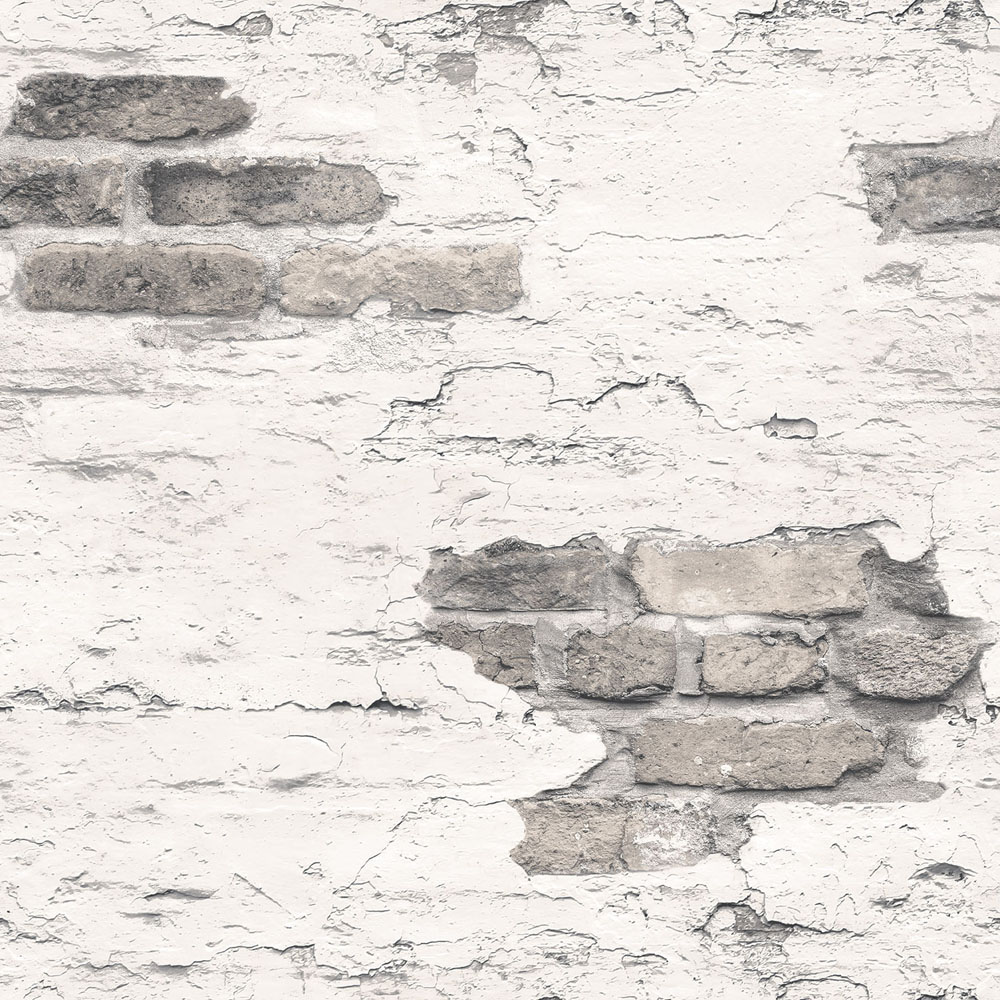 Galerie Grunge Grey Brick Textured Wallpaper Image 1