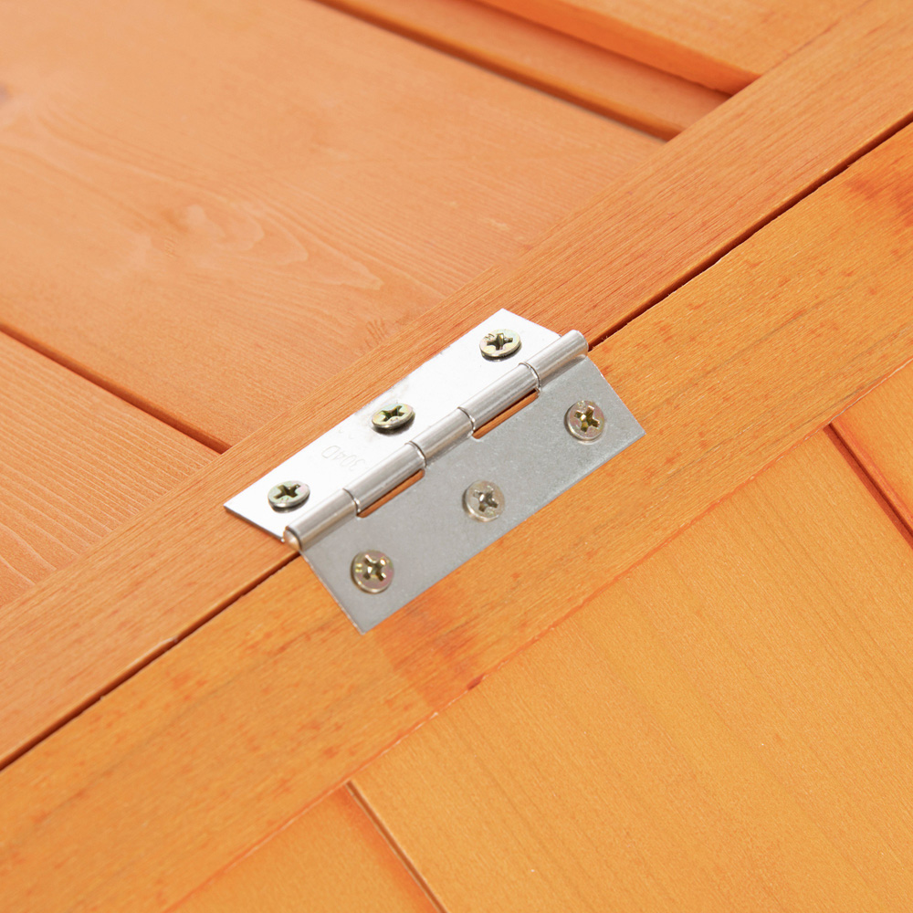 PawHut Wooden Chicken Run with Openable Roof Image 3