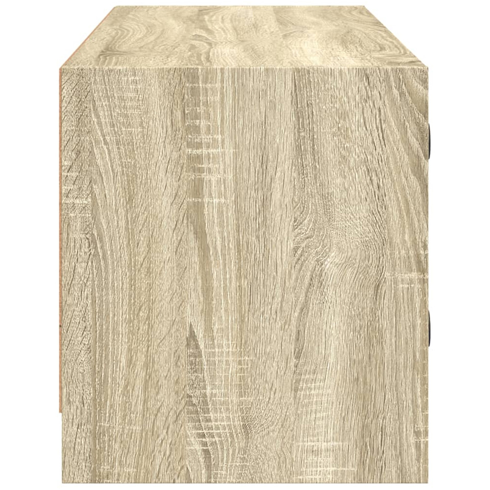 vidaXL 3 Glass Door Sonoma Oak TV Cabinet Image 7