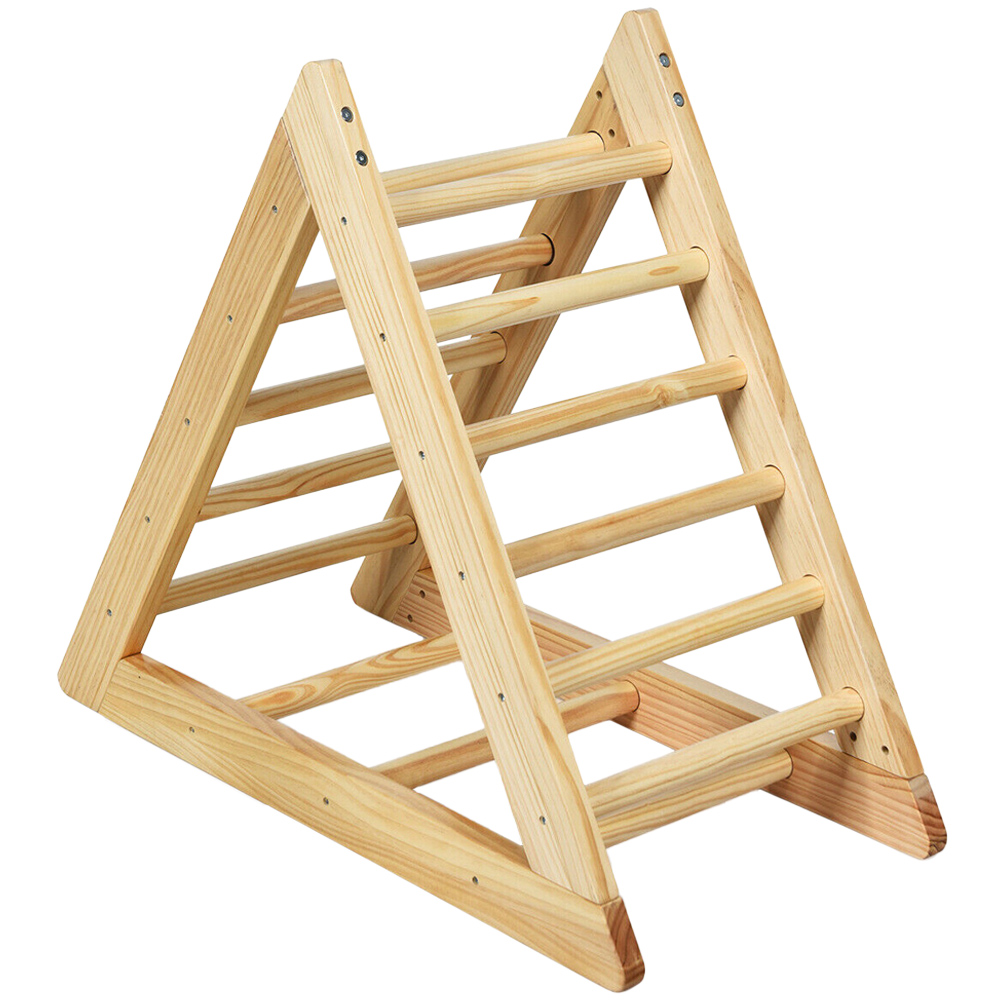 Costway Kids Wooden Climbing Ladder Image 1