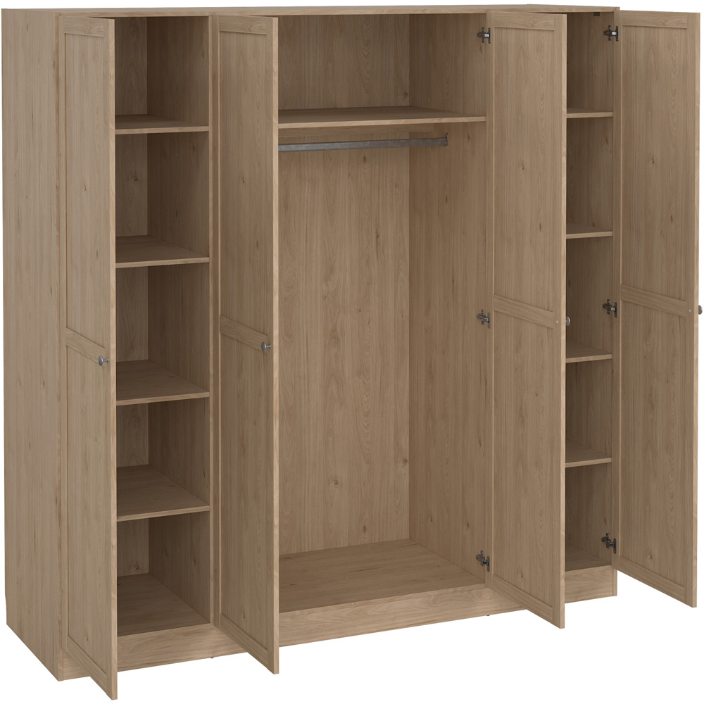 Florence Brande 4 Door Jackson Hickory Oak Wardrobe Image 5