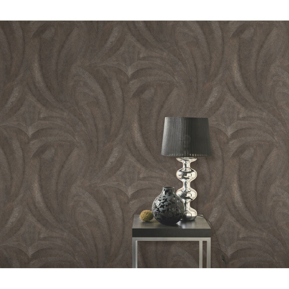 Erismann Elysium Plume Brown Wallpaper Image 3