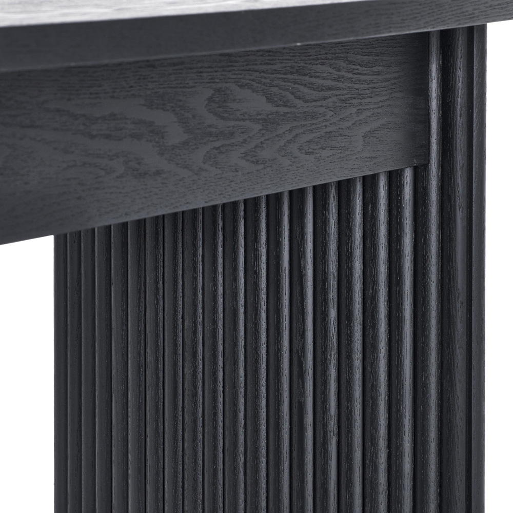 Julian Bowen Louis Black Fluted Compact Coffee Table Image 6