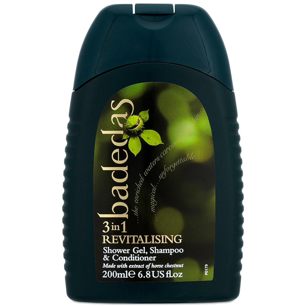 Badedas 3 in 1 Revitalising Shower Gel Shampoo and Conditioner 200ml 3 Pack Image 2