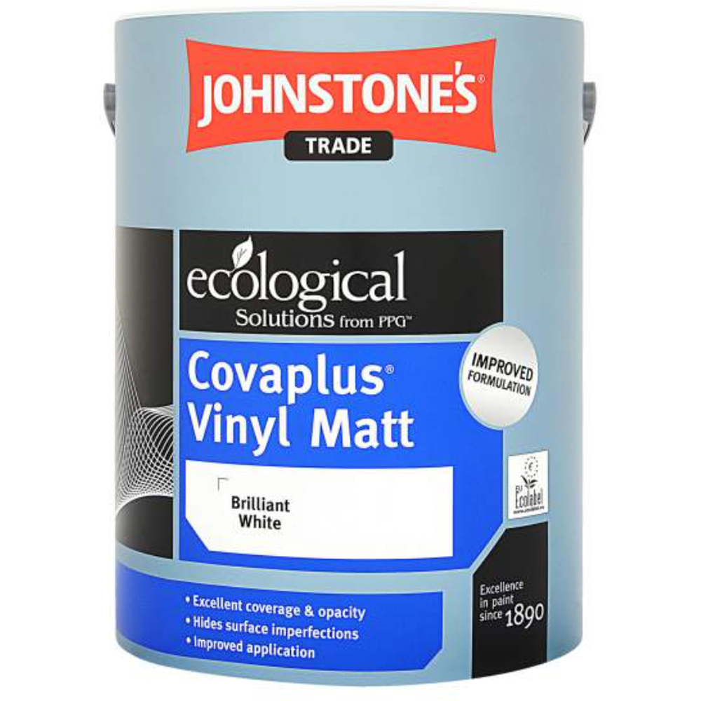 Johnstone's Trade Covaplus Brilliant White Vinyl Matt Paint 5L Image 2