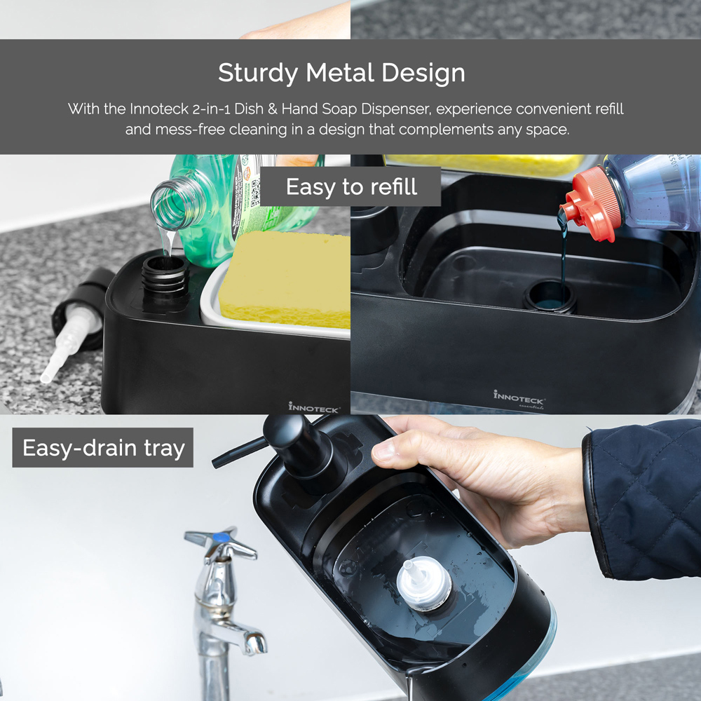Innoteck Essentials 3 in 1 Hand and Dish Soap Dispenser Image 3