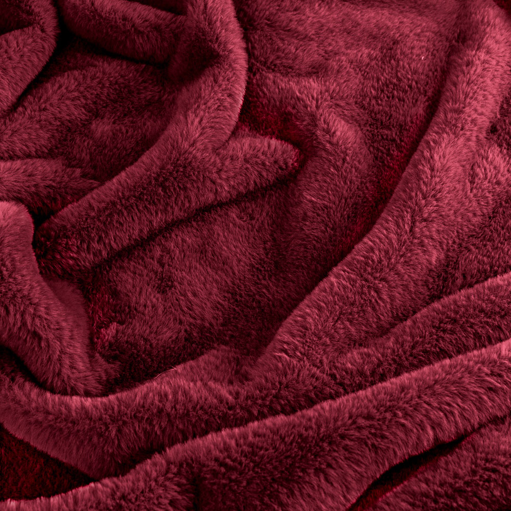 Furn Kallu Berry Double-Sided Faux Fur Throw 130 x 180cm Image 3