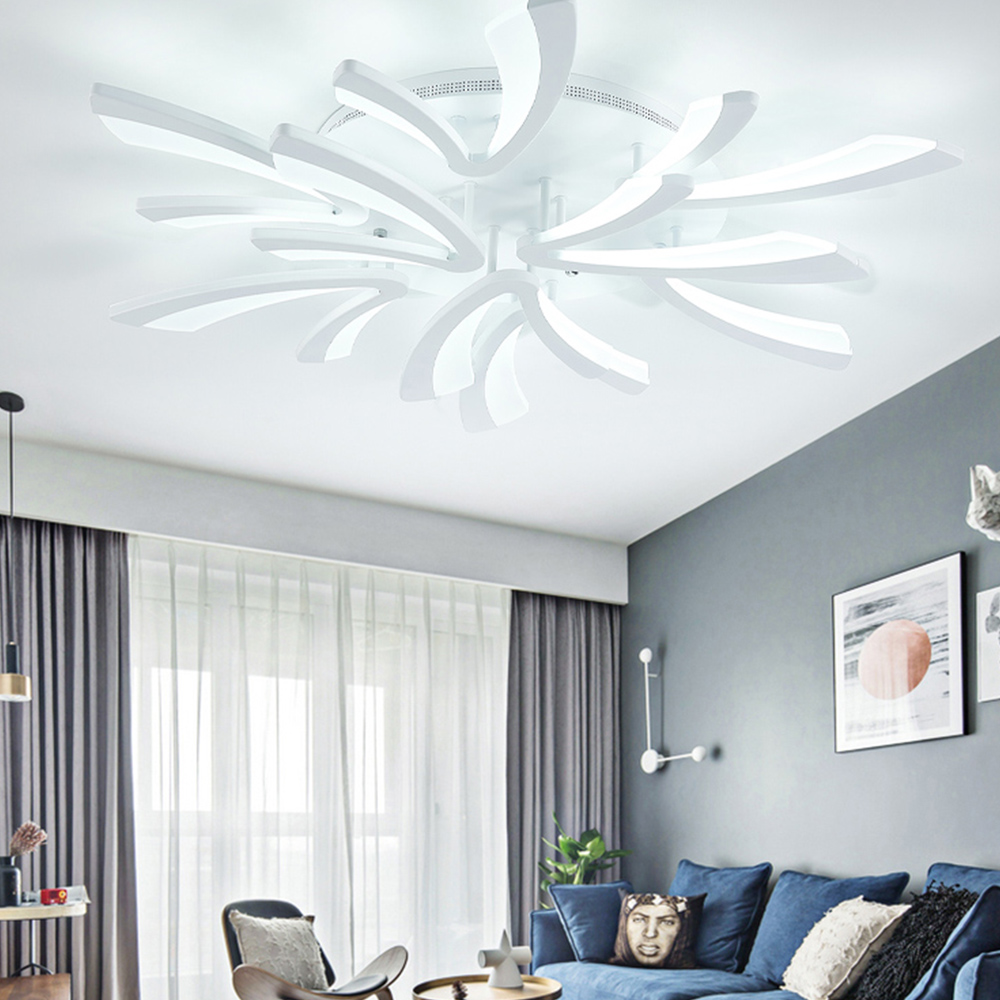 Living and Home 37 inch White V Shaped Stepless Dimming LED Ceiling Light Image 7