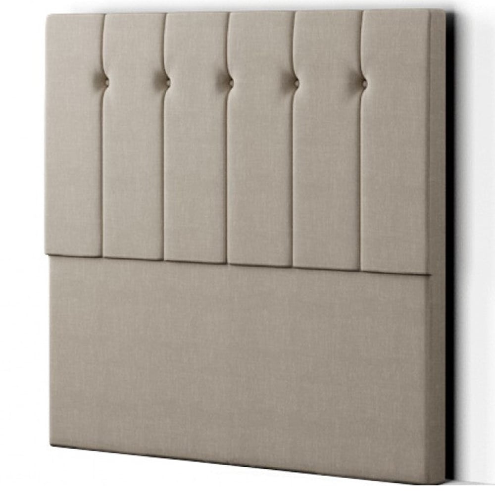 Eleganza Highland King Size Cream Malham Weave Floor Standing Headboard Image 2