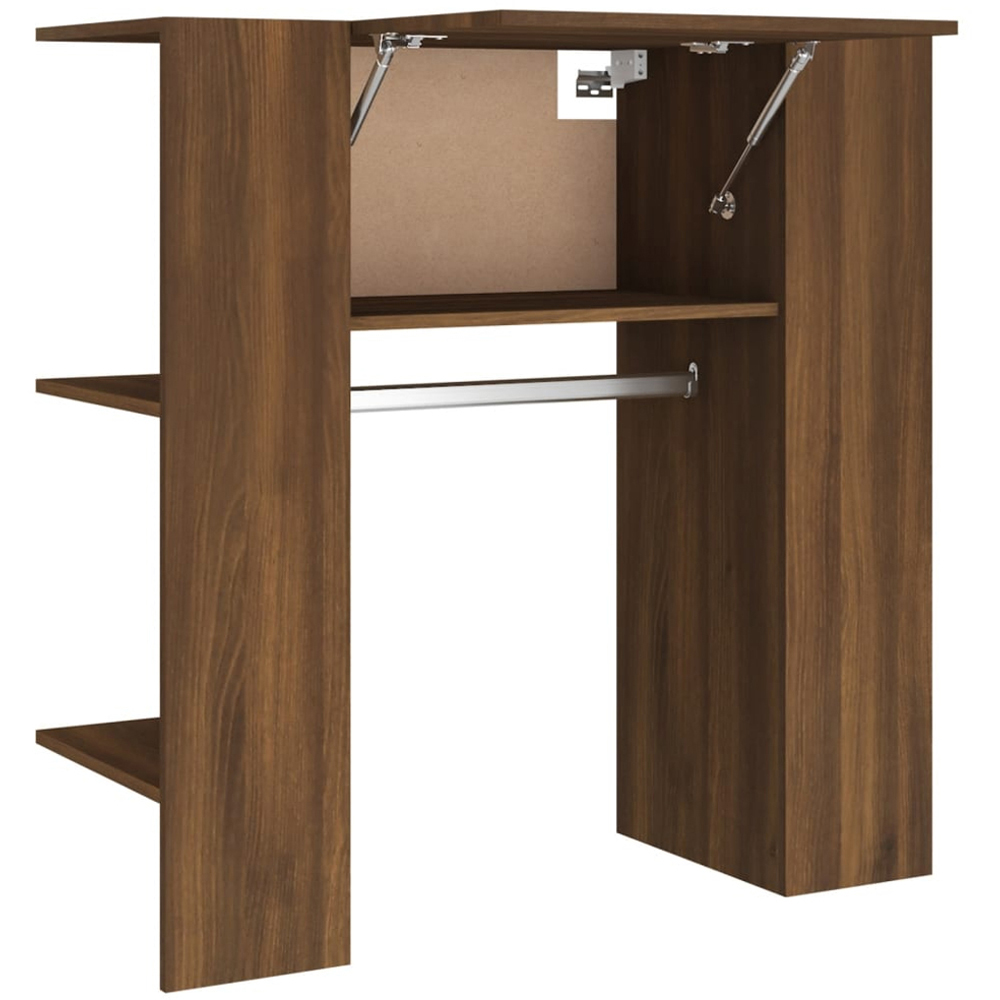 vidaXL Single Door 2 Shelf Brown Hallway Cabinet Image 2