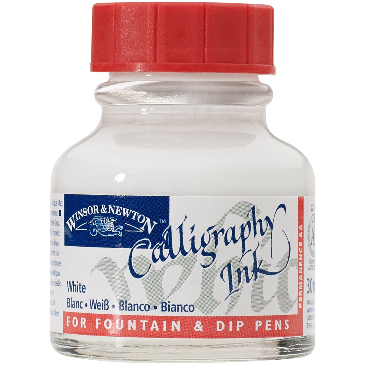 Winsor and Newton 30ml Calligraphy Ink - White Image 1