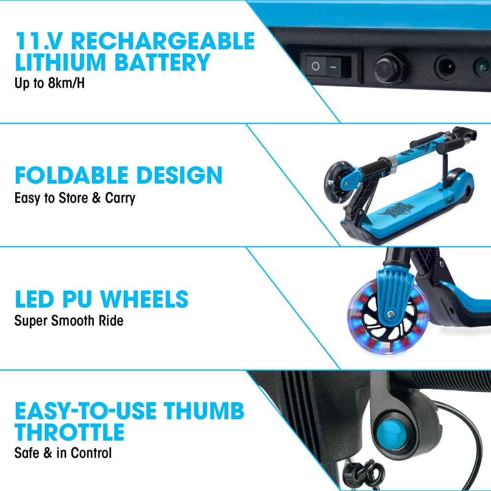 Xootz Blue Kids Elements Electric Scooter 11.1V Image 7