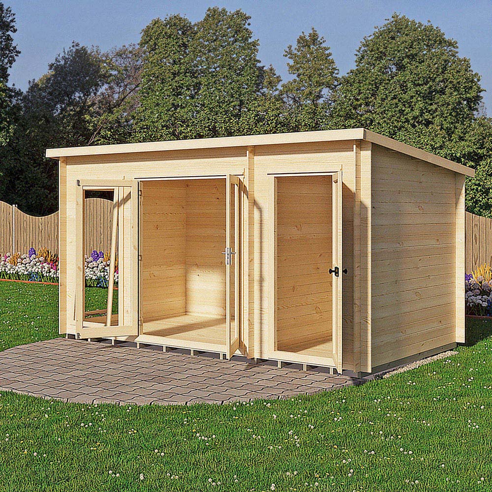 Shire Walsoken 8 x 14ft Dual-Purpose Pent Garden Log Cabin with Integral Storage Image 6