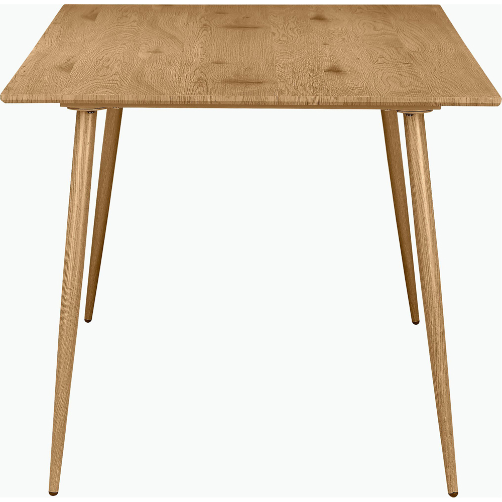 Loft24 Monza 6 Seater Oak Rectangular Dining Table with Metal Legs Image 4