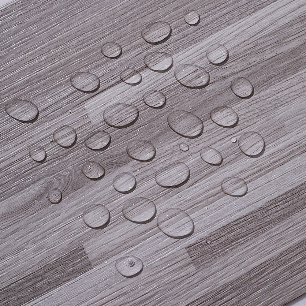 Living and Home Light Grey Rustic Wood Grain Rectangle PVC Flooring Self Adhesive 36 Pack Image 6