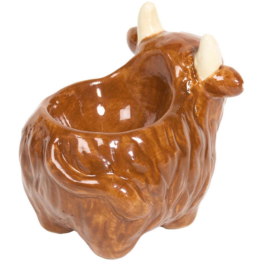 Highland Cow 3D Egg Cup Brown Image 4
